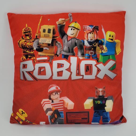Roblox Pillow Cases With Removable Stuffed Pillows Lot of 2 Red Blue - Picture 5 of 8